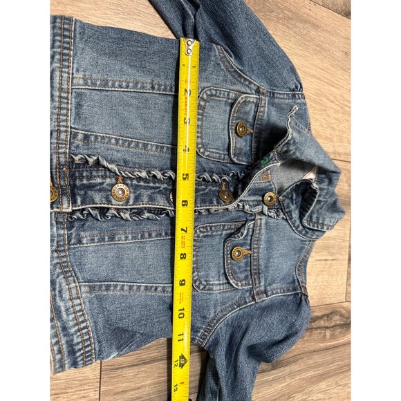Tommy Hilfiger Baby Denim Jacket 12-18 Months Blue Jean Ruffle Button-Up - Picture 8 of 13